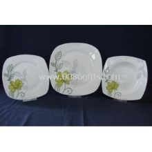 18pcs Square Shape Porcelain Dinnerware Sets with decal customized logo and designs images