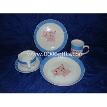 Ceramic Dinnerware Set with Full Color Decal Cat Designs images