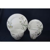 16pcs Fine Porcelain Dinner Set with Decal Design,Customized Logos and Sizes are Accepted images