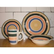 16pcs stoneware hand-painted dinnerware sets images