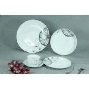 20-potongan porselen Dinner set dengan memotong Decal mencetak Desain, memenuhi makanan kelas tes images