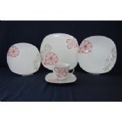 20pcs vágott matrica porcelainDinnerware készlet, egyéni Logo nyomtatás, mosogatógép, mikrohullámú sütő biztonságos images