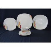 20pcs Square forme porcelaine vaisselle sertie de decals personnalisé, logos, dessins et modèles images