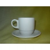 Ceramicznych promocyjnych filiżanka kawy & spodek zestaw, SA8000/SMETA Sedex/BRC/ISO/SGP/TCCC/BSCI audytu images