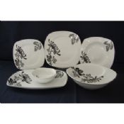 Inchiostro cinese quadrato taglio Decal stampa porcellana Dinnerware Set images