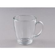 Coupe en verre eau potable avec une forme en relief, rencontrer FDA, LFGB et 84/500/CEE images