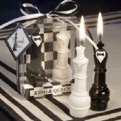 King and Queen Chess Piece Candle Favors images