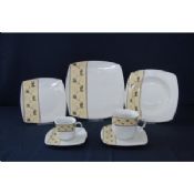 Vajilla de porcelana sistema, modificado para requisitos particulares impresión de la insignia, microondas y lavavajillas horno images
