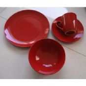 Керамические изделия 16Pcs сплошной цвет глазури посуды набор images