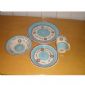 16Pcs Hand-painted Stoneware Dinner Set, Meet FDA, CPSIA,CA65,LFGB and 84/500/EEC small picture