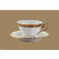 Porcelana de 200ml, copo de café e Pires conjunto com borda dourada small picture