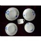 20pcs porcelaine coupe des ensembles de vaisselle impression autocollant bleu fleur small picture