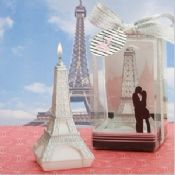 Eiffelova věž ve tvaru svíčky laskavost svatební dary images