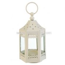 Mini Pagoda Hurricane Candle Lantern - Beige images