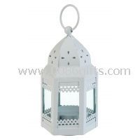 Mini Taj Hurricane Candle Lantern - White images