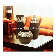 Modern fashion three-piece ceramic home decorations arts and crafts Dark style vase images