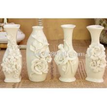 White Modern European vase With flower Carving images