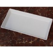 Forme de rectangle plaque porcelaine blanche sushi images