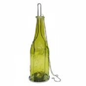 Hængende flaske lysestage - Chartreuse images
