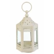 Mini Pagoda Hurricane Candle Lantern - Beige images