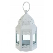 Mini Taj ouragan bougie lanterne - blanc images