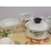 Snow glaze enamel ceramic glaze porcelain enamel lotus style tea sets pots images