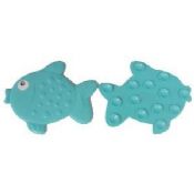 2 Silicone TPR caoutchouc température changement couleur Mini douche tapis de bain en forme de poisson images