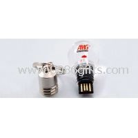 Bulb Plastic USB Flash Drive With Acrylic Material Gift Box Packing images