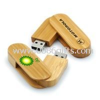 Swivel Wooden Thumb Drive USB Memory Stick images