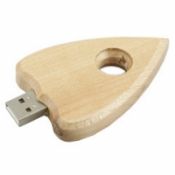 Heart Shape Wooden Thumb Drive images