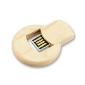 Round Shape Wooden Thumb Drive images