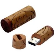 Corcho del vino en forma de madera Thumb Drive images