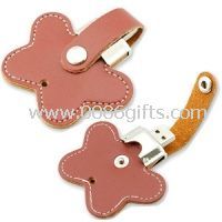 Flower Shaped Leather USB Flash Disk images