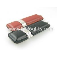 Leather USB Flash-Disk, svart, brun USB tilpasset Logo images