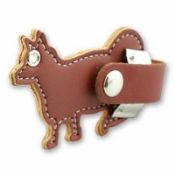 Hund Form Leder USB-Flash-Disk images