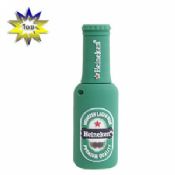 Green Beer Bottle Rubber USB Flash Drive images