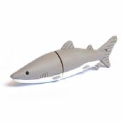 USB birden parlamak götürmek deniz köpekbalığı şekil yumuşak kauçuk özelleştirilmiş images