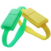 Pulseira de Silicone pulseira verde amarelo USB Flash Drive Stick images