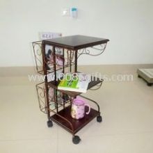 Small Library Furniture Metal Magazine Rack Storage With 3 Board images