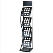 Crucea stil negru Metal Rack revista Bookshelf patru - strat images