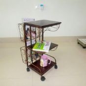 Mała biblioteka mebli metalowy stojak przechowywania z 3 posiłkami images