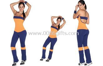 Tank Tops Low Rise Hose weich und geschmeidig Orangen Streifen Womens Fitness Wear für Yog images