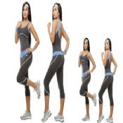 Sexy Girls Fitness Exercise Top Capris Womens Fitness Wear images