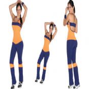 Tank Tops Low Rise Hose weich und geschmeidig Orangen Streifen Womens Fitness Wear für Yog images