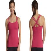 Kvinnors sport prestanda dubbel Strap Tank images