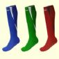 Football 65 % Polyester 25 % Nylon Multi couleurs Sport Tube chaussettes Jacquard Logos small picture