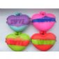 Cheapest Mixed Color Silicone Coin Purse Heart silicone Pouch bags small picture
