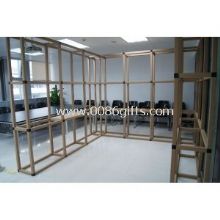 Custom rigid paper tube cardboard office furniture display rack and stands images