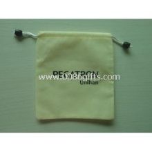 Non-Woven white polyster drawsting gift pouches images