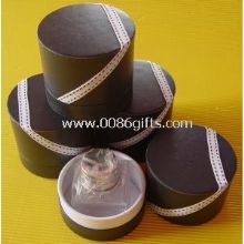 Perfume Bottole Packaging Tube Box with White Dots Ribbons images